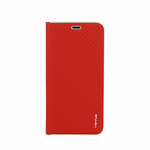 OEM LUNA Book Carbon torbica za IPHONE 16 rdeča