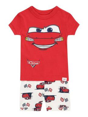 Otroška bombažna pižama GAP rdeča barva - rdeča. Otroška pižama iz kolekcije GAP. Model izdelan iz vzorčaste pletenine.