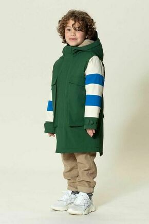 Otroška vodoodporna jakna Gosoaky STRIPED FOX zelena barva - zelena. Otroška vodoodporna jakna iz kolekcije Gosoaky. Podložen model