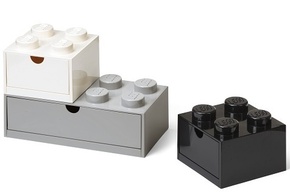 LEGO namizne škatle s predalom Multi-Pack 3 kosi - črna