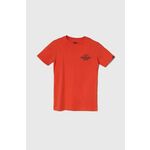 Otroška bombažna kratka majica Quiksilver TRADESMITHYTH rdeča barva - rdeča. Otroška kratka majica iz kolekcije Quiksilver, izdelana iz pletenine s potiskom. Model iz izjemno udobne bombažne tkanine.