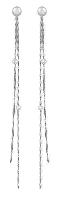 JwL Luxury Pearls 2L1 verižni biserni uhani JL0428 srebro 925/1000