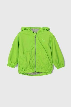 Otroška jakna United Colors of Benetton zelena barva - zelena. Otroški jakna iz kolekcije United Colors of Benetton. Nepodložen model