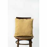 Medeno rumena lanena prevleka za okrasno blazino Linen Tales, 45 x 45 cm