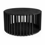 Črna hrastova mizica Woodman Drum, ø 83 cm