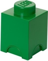 LEGO škatla za shranjevanje 1 - temno zelena 125 x 125 x 180 mm