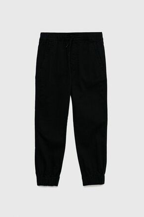 Otroške hlače Abercrombie &amp; Fitch črna barva - črna. Otroški Hlače iz kolekcije Abercrombie &amp; Fitch. Model izdelan iz enobarvne tkanine.