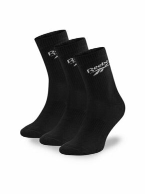 Reebok Set 3 parov unisex visokih nogavic R0452-SS24 (3-pack) Črna