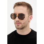 Sončna očala Bottega Veneta rjava barva, BV1436S - rjava. Sončna očala iz kolekcije Bottega Veneta. Model z enobarvnimi stekli in okvirji iz kombinacije umetne snovi in kovine. Ima filter UV 400.
