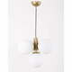 Bela/v zlati barvi viseča svetilka s steklenim senčnikom ø 15 cm Hector – Squid Lighting
