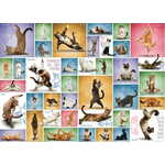 EuroGraphics Cat Yoga Puzzle 1000 kosov