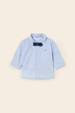 Bombažna srajca za dojenčka Mayoral Newborn - modra. Za dojenčka srajca iz kolekcije Mayoral Newborn. Model izdelan iz enobarvne tkanine.
