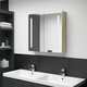 LED kopalniška omarica z ogledalom hrast 62x14x60 cm