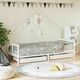 Greatstore Otroški posteljni okvir s predali bel 80x200 cm trdna borovina