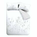 Bela in siva posteljnina Catherine Lansfield Meadowsweet Floral, 135 x 200 cm