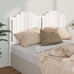 Greatstore Vzglavje postelje, belo, 156x4x110 cm, masivni borov les