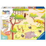 Ravensburger Puzzle &amp; Play Pustolovščina na safariju, 2 x 24 kosov