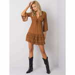 ITALY MODA Ženske obleke BRYANNA light brown DHJ-SK-10613B.07_355818 Univerzalni