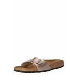 Natikači Birkenstock Madrid ženski, zlata barva - zlata. Natikači iz kolekcije Birkenstock. Model izdelan iz ekološkega usnja.
