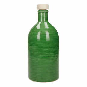 Zelena keramična steklenička za olje Brandani Maiolica