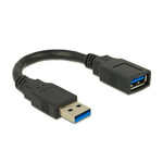 Delock Kabel - 82776 (USB-A 3.0 -&gt; USB-A 3.0 dolg bitni kabel, moški/ženski, 0,15 m)