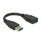 Delock Kabel - 82776 (USB-A 3.0 -&gt; USB-A 3.0 dolg bitni kabel, moški/ženski, 0,15 m)