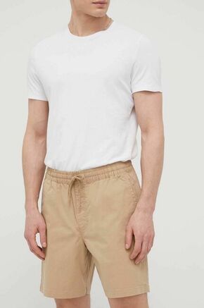 Vans Hlače - bež. Kratke hlače iz zbirke Vans. Model narejen iz tkanina.