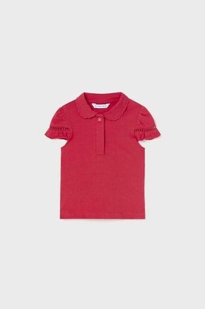 Kratka majica za dojenčka Mayoral rdeča barva - rdeča. Kratka majica za dojenčka iz kolekcije Mayoral. Model izdelan iz enobarvne pletenine.