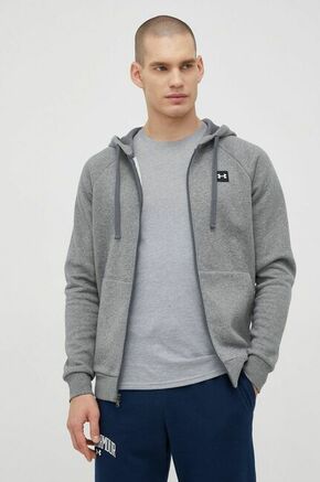 Under Armour Pulover UA Rival Fleece FZ Hoodie-GRY XS