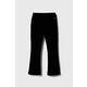 Otroške hlače Guess črna barva - črna. Hlače iz kolekcije Guess. Model izdelan iz velur pletenine. Model iz tkanine, ki je izjemno prijetna na otip.