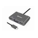 Sandberg USB-C Dock 2xHDMI+1xVGA+USB+PD docking priklopna postaja