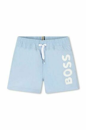 Otroške kopalne kratke hlače BOSS - modra. Otroški kopalne kratke hlače iz kolekcije BOSS. Model izdelan iz lahkega blaga.