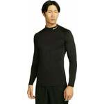 Nike Dri-Fit Fitness Mock-Neck Long-Sleeve Mens Top Black/White M Fitnes majica