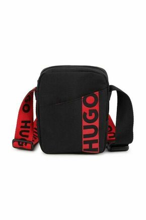 Otroška torbica za pas HUGO črna barva - črna. Otroški Majhna torbica za okoli pasu iz kolekcije HUGO. Model na zapenjanje