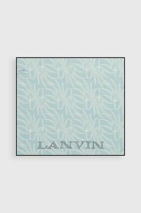 Rutica s primesjo svile Lanvin 6L4545.SR672 - modra. Rutica iz kolekcije Lanvin. Model izdelan iz vzorčaste tkanine.