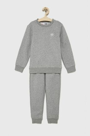 Adidas Originals otroški pulover - siva. Nabor sledilnih oblek otroška oblačila iz zbirke adidas Originals. Model narejen iz tkanine z vzorcem.