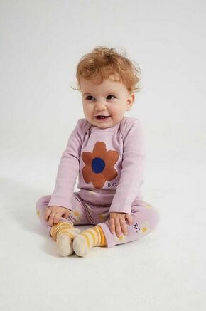 Pajkice za dojenčka A.P.C. vijolična barva - vijolična. Pajkice za dojenčka iz kolekcije Bobo Choses. Model izdelan iz vzorčaste pletenine. Tanek