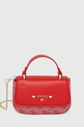 Otroška torbica Guess rdeča barva - rdeča. Otroški Majhna torbica iz kolekcije Guess. Model na zapenjanje