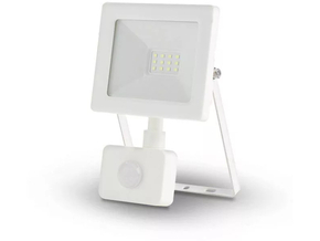 Asalite LED Bela Slim Reflektor 10W 4500K (900 lumnov) + Senzor