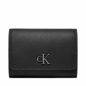 Velika ženska denarnica Calvin Klein Jeans Minimal Monogram Med K60K612376 Črna