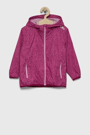 Otroška vodoodporna jakna CMP roza barva - roza. Otroška Vodoodporna jakna iz kolekcije CMP. Lahek model izdelan iz vzorčastega materiala.