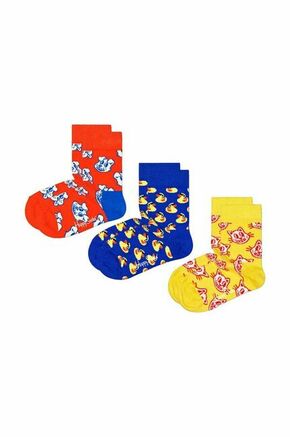 Otroške nogavice Happy Socks Kids Animal 3-pack - pisana. Otroške nogavice iz kolekcije Happy Socks. Model izdelan iz elastičnega materiala. V kompletu so trije pari.