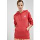 Under Armour Pulover Essential Fleece Hoodie-RED XS