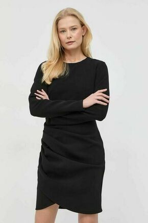 Obleka Silvian Heach črna barva - črna. Obleka iz kolekcije Silvian Heach. Oprijet model izdelan iz enobarvne tkanine.
