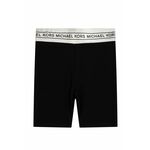 Otroške kratke hlače Michael Kors črna barva, - črna. Otroški kratke hlače iz kolekcije Michael Kors. Model izdelan iz enobarvnega materiala.