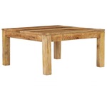 Klubska mizica iz trdnega mangovega lesa 80x80x40 cm
