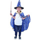 Rappa Otroški plašč modre barve s klobukom čarovnice/Halloween