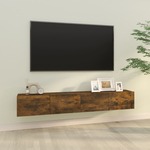 vidaXL Stenska TV omarica 2 kosa dim. hrast 100x30x30 cm konstr. les