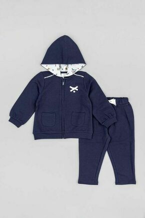 Trenirka za dojenčka zippy mornarsko modra barva - mornarsko modra. Komplet trenirke za dojenčka iz kolekcije zippy. Model izdelan iz udobne pletenine.