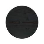 VIDAXL Mizna plošča črna Ø30x2,5 cm trdna borovina